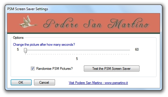 The Screen Saver settings dialog